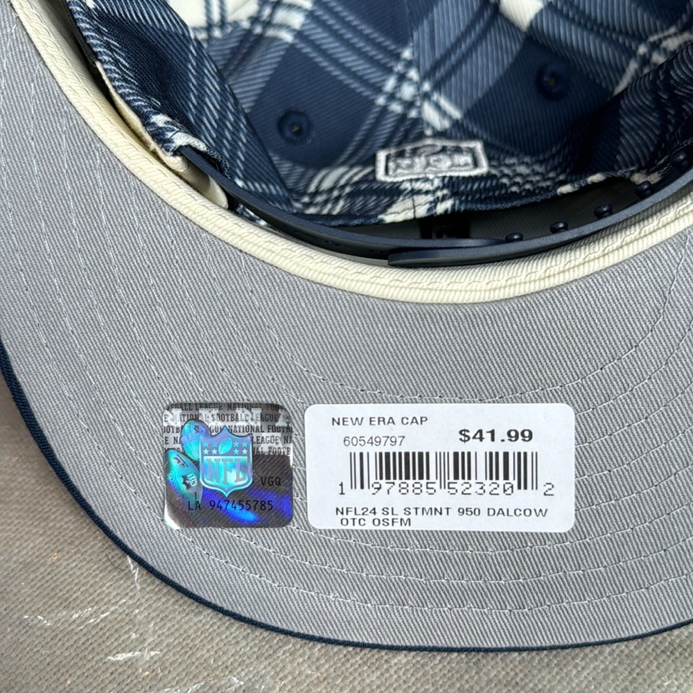 NWT Dallas Cowboys New Era 9FIFTY 2024 Sideline Statement Plaid Snapback Hat - Picture 7 of 10